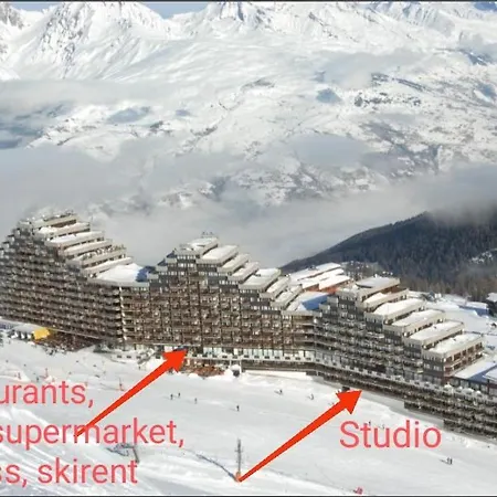 Cosy 2100m Pied Des Pistes-direct To Slopes-ski In Out-la Plagne Aime 2000 شقة لا بلاني
